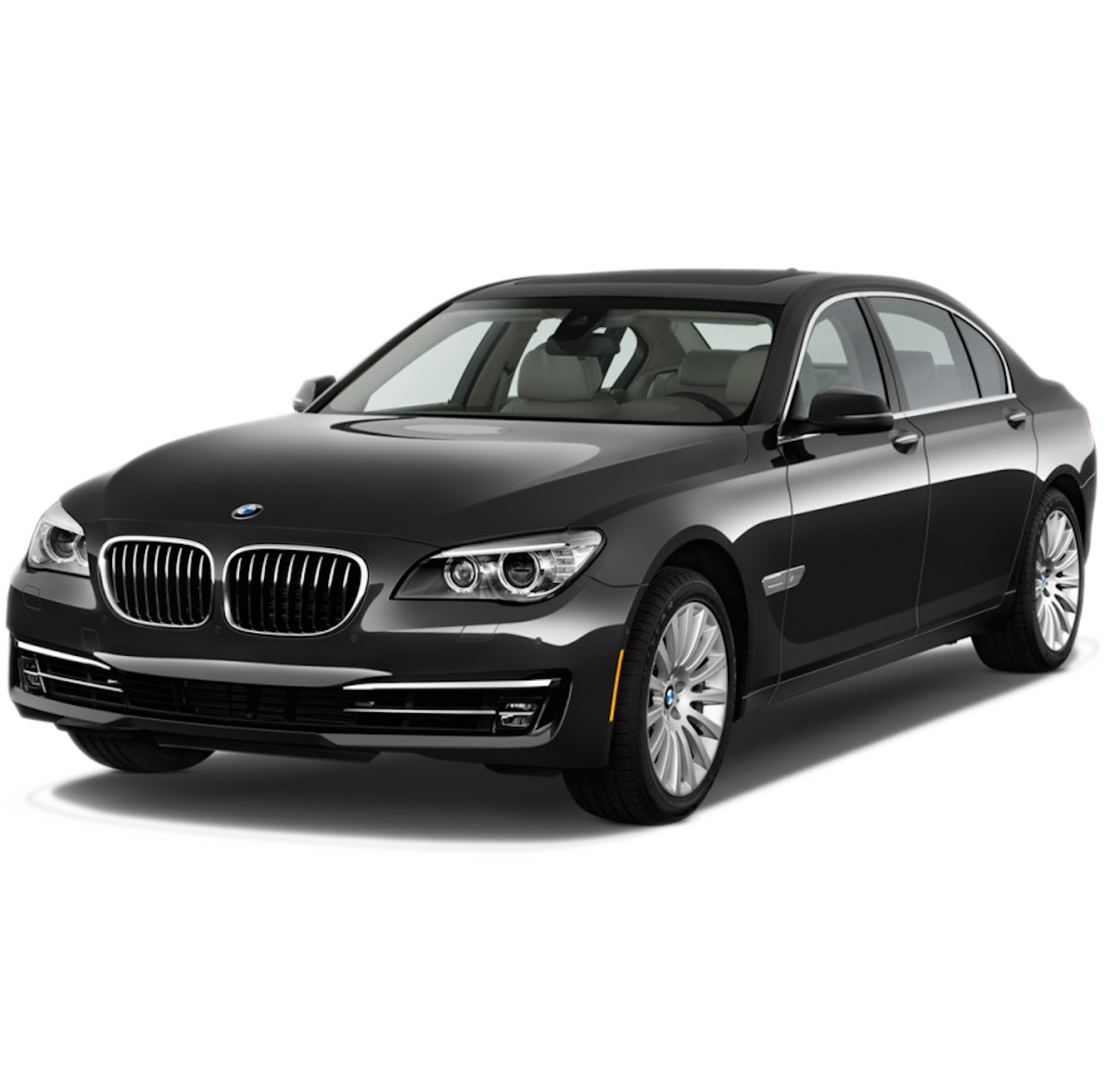 BMW 7 Series sedan ready to serve as a stylish airport taxi for travelers