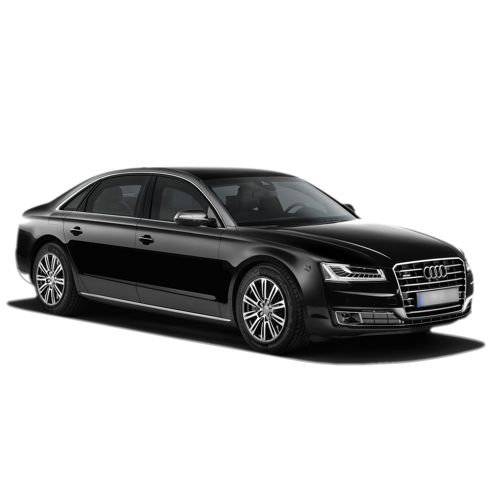 A sleek black Audi a8, perfect for Liverpool airport transfers