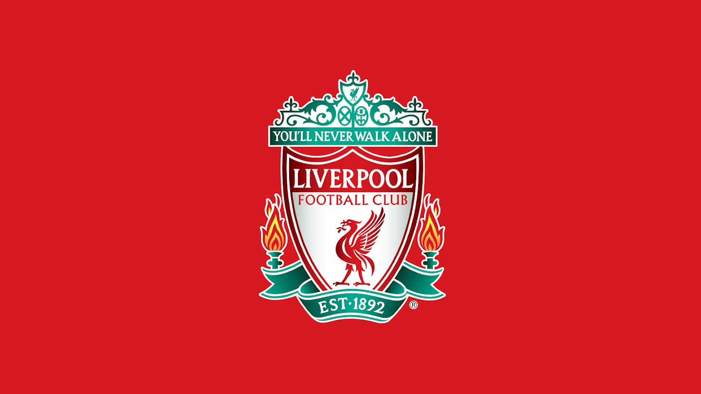 Liverpool football club logo on the red background
